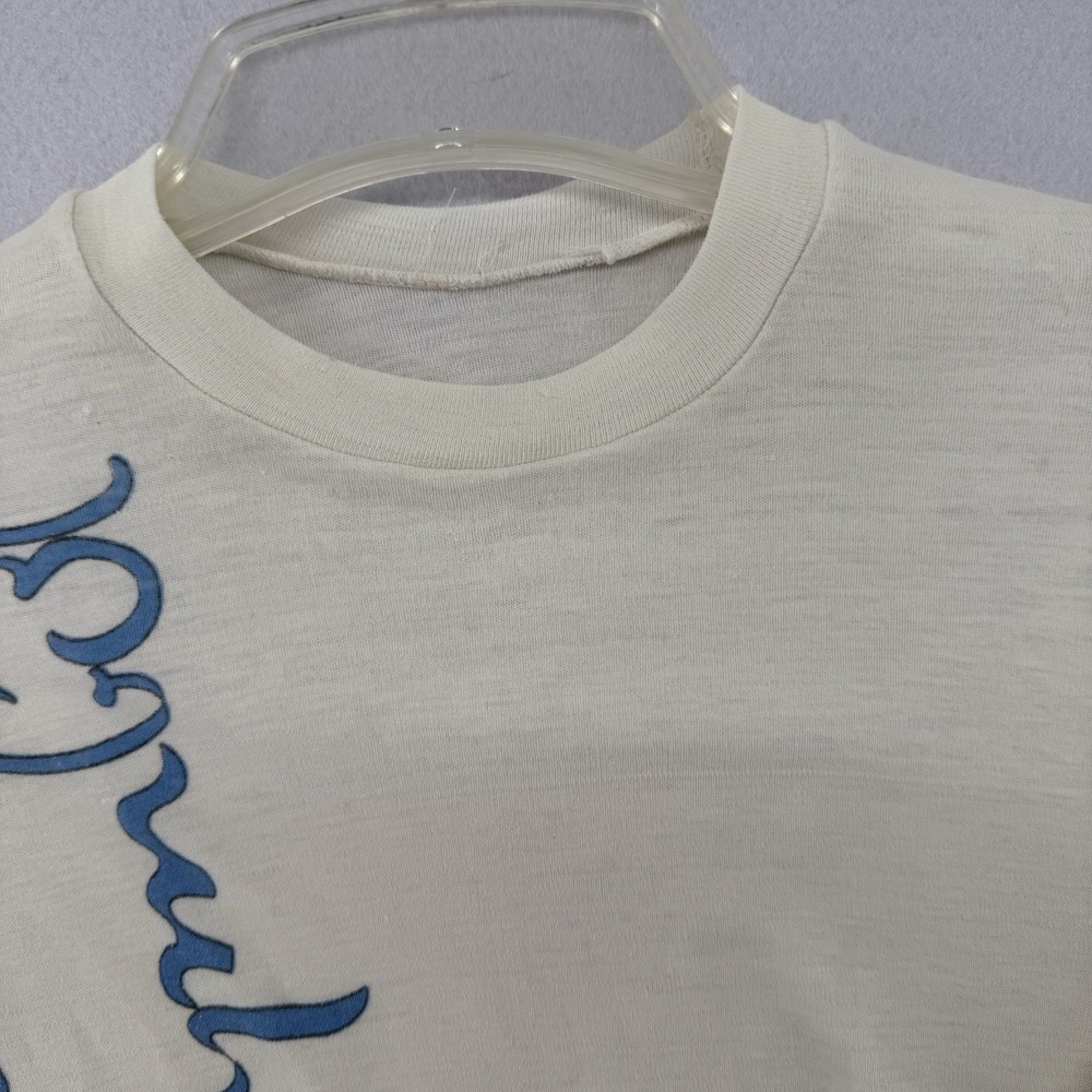 Vintage Bird Graphic T-shirt Single Stitch Cream Nature Wildlife Tee Retro 15x20 - Picture 6 of 6